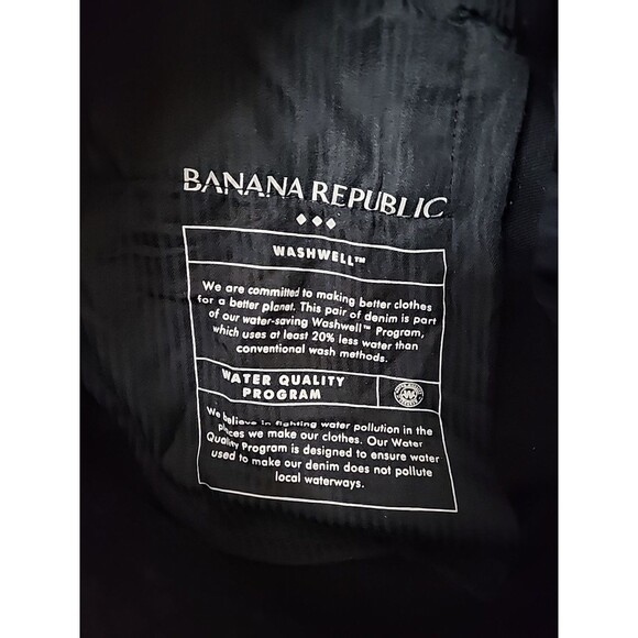 Banana Republic Travel Jean Pants Mens 31x30 Navy Blue Slim Fit Stretch - Picture 9 of 11